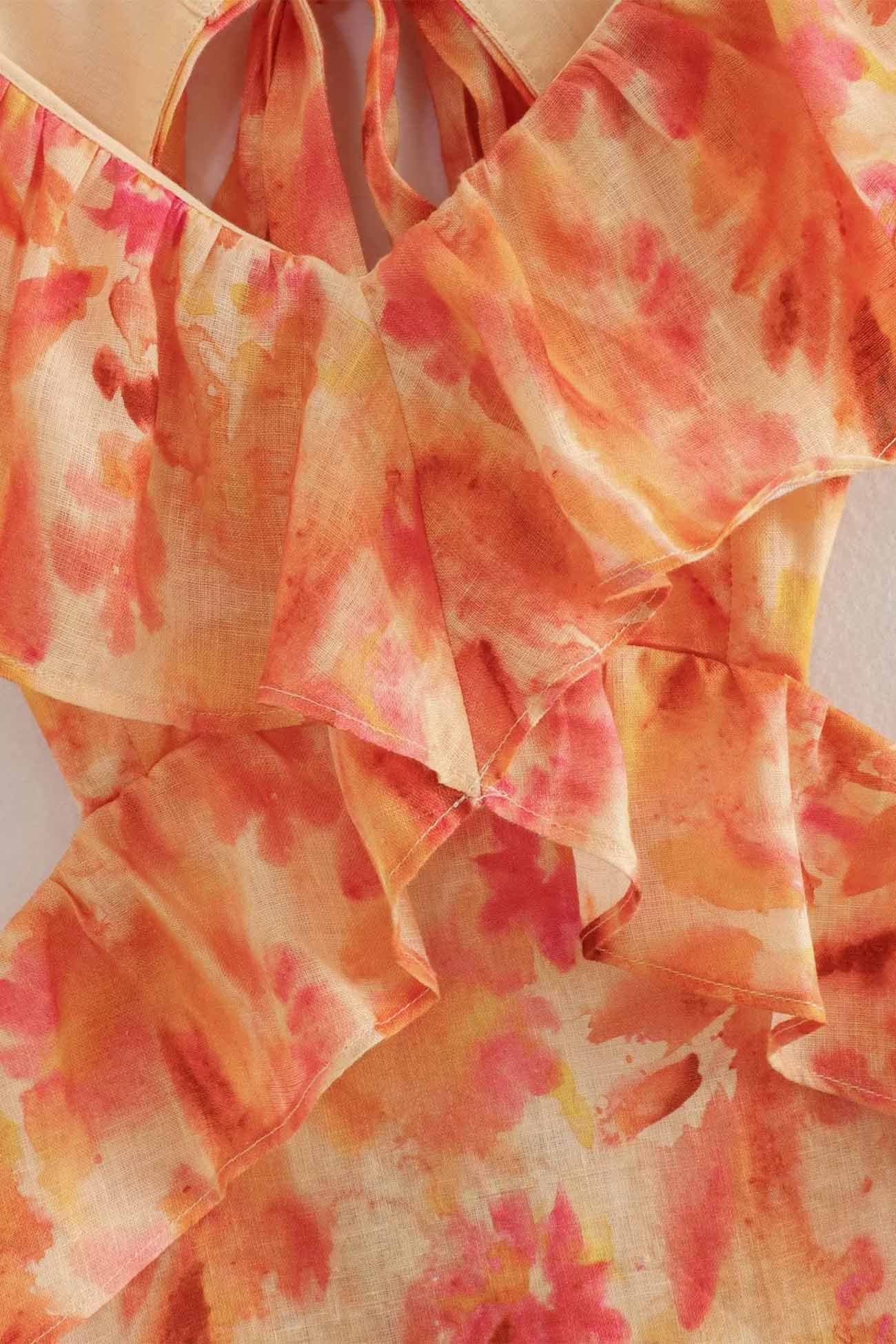 Stilla | Blomster Ruffle Kjole