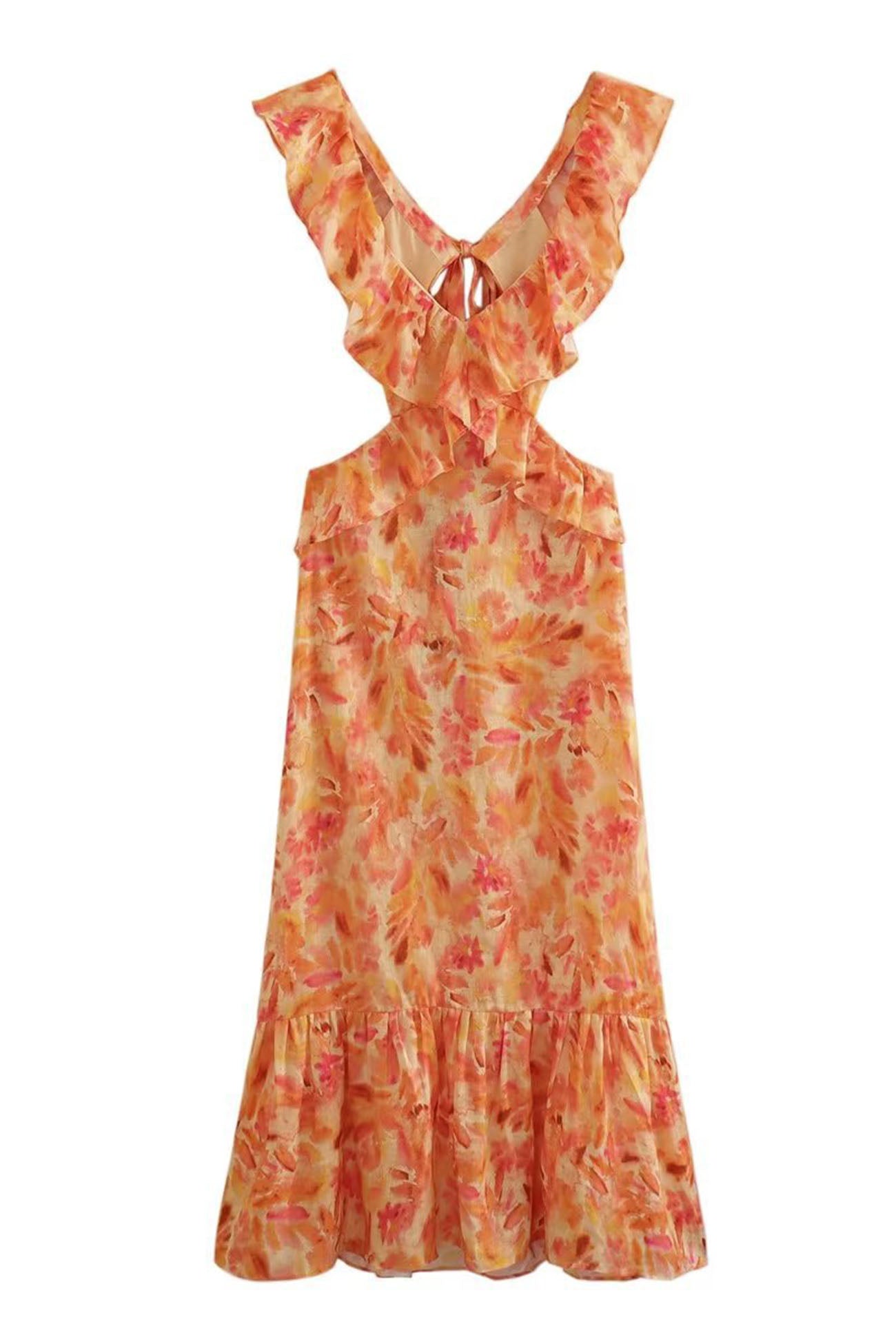 Stilla | Blomster Ruffle Kjole