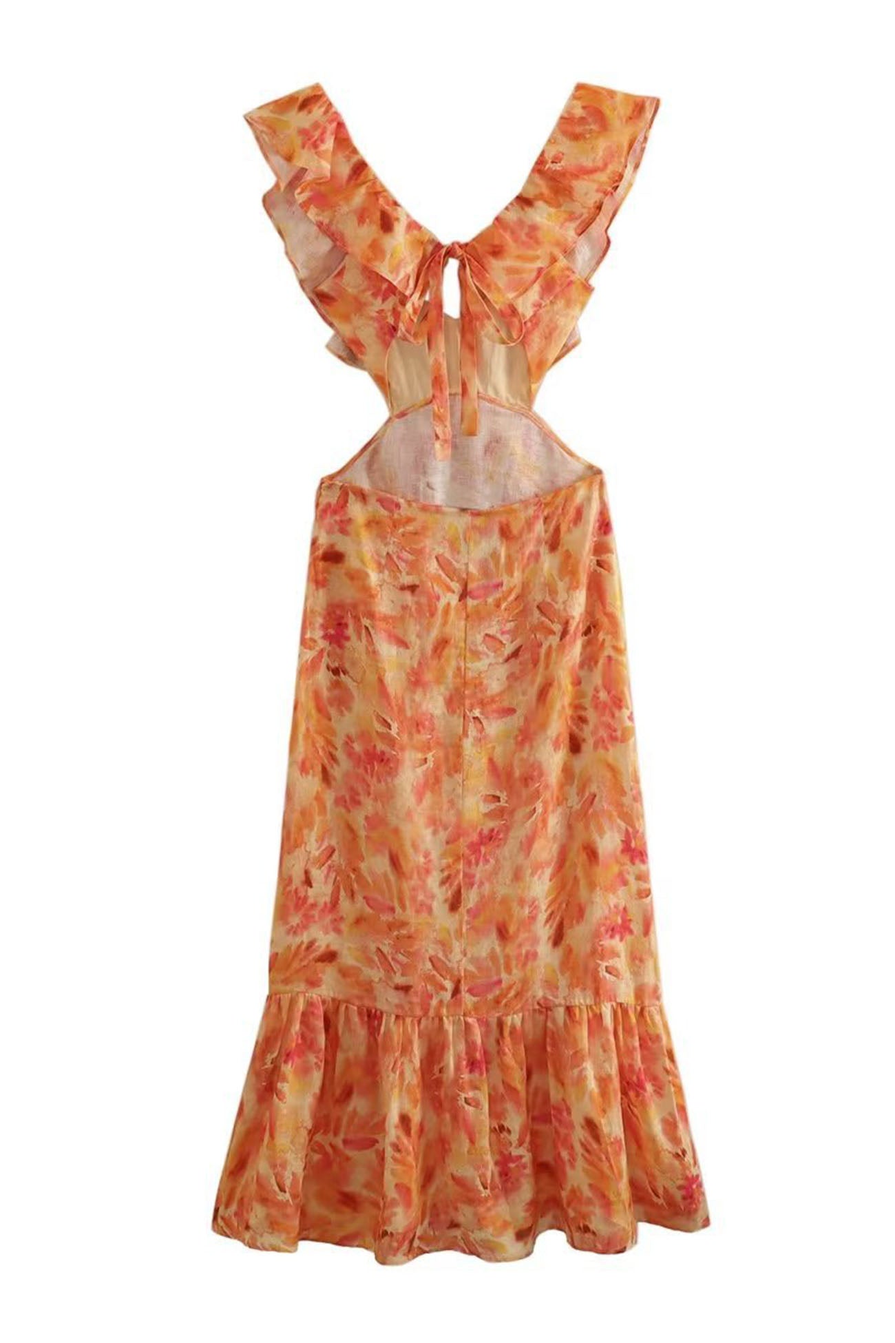 Stilla | Blomster Ruffle Kjole
