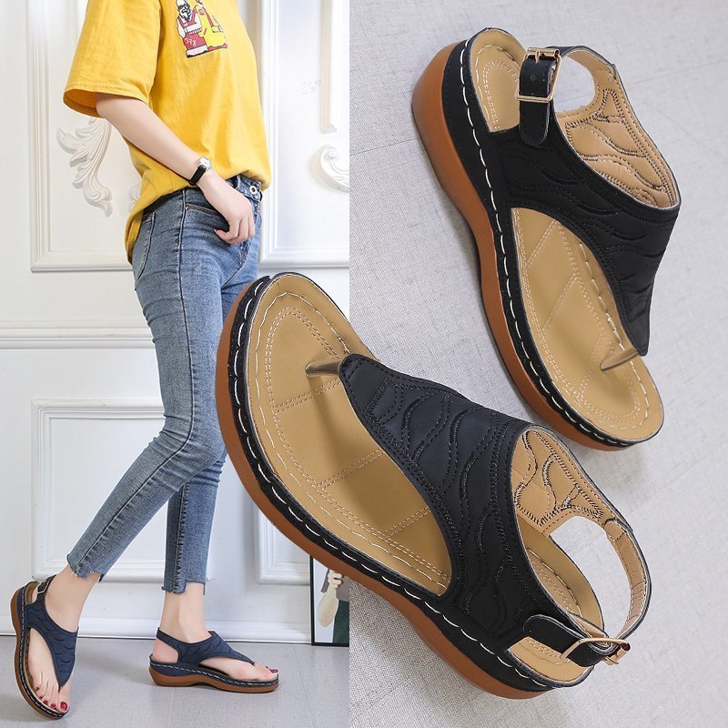 Stilla | Wedge sandals til kvinder i ensfarvet design Hot på udsalg