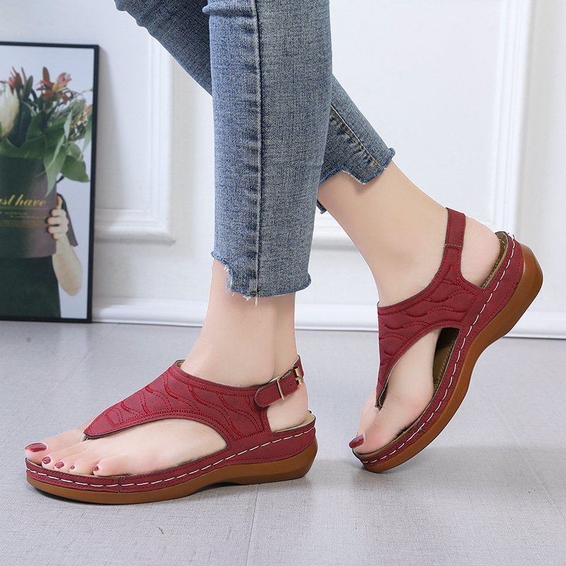 Stilla | Wedge sandals til kvinder i ensfarvet design Hot på udsalg