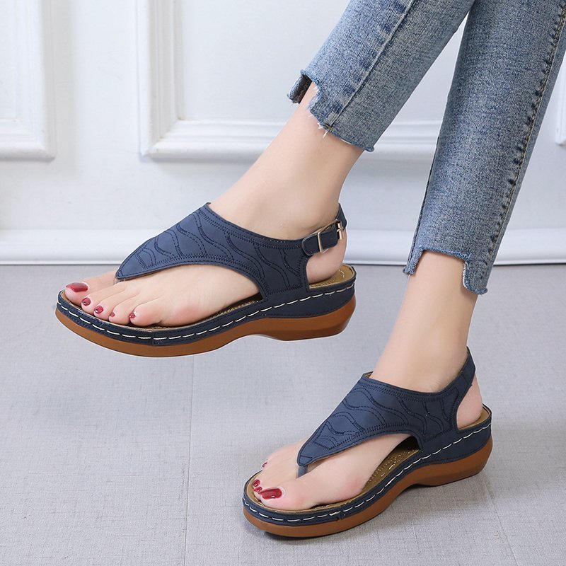 Stilla | Wedge sandals til kvinder i ensfarvet design Hot på udsalg