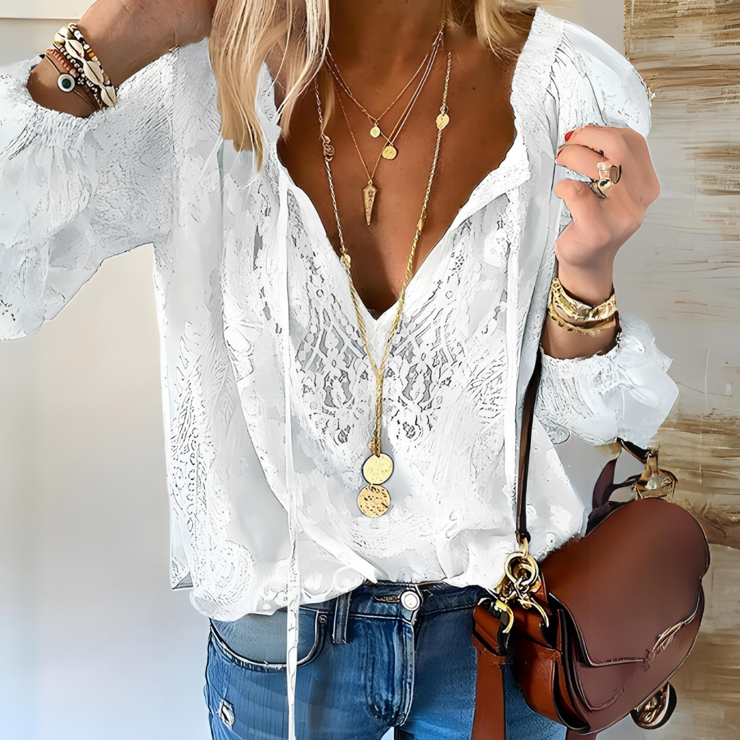 Stilla | Gehäkelte Boho-Bluse für Damen