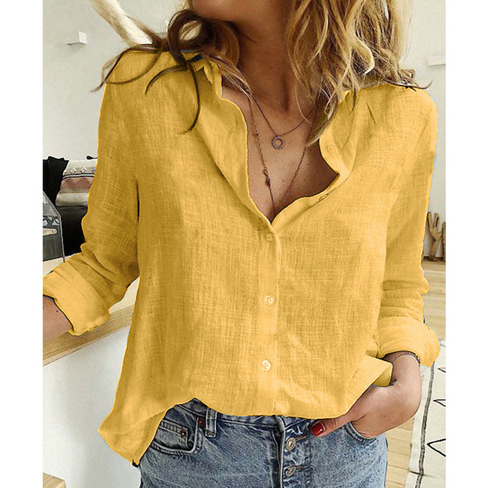 Stilla | Loose Damebluse Med Knapliste Og Reverskrave