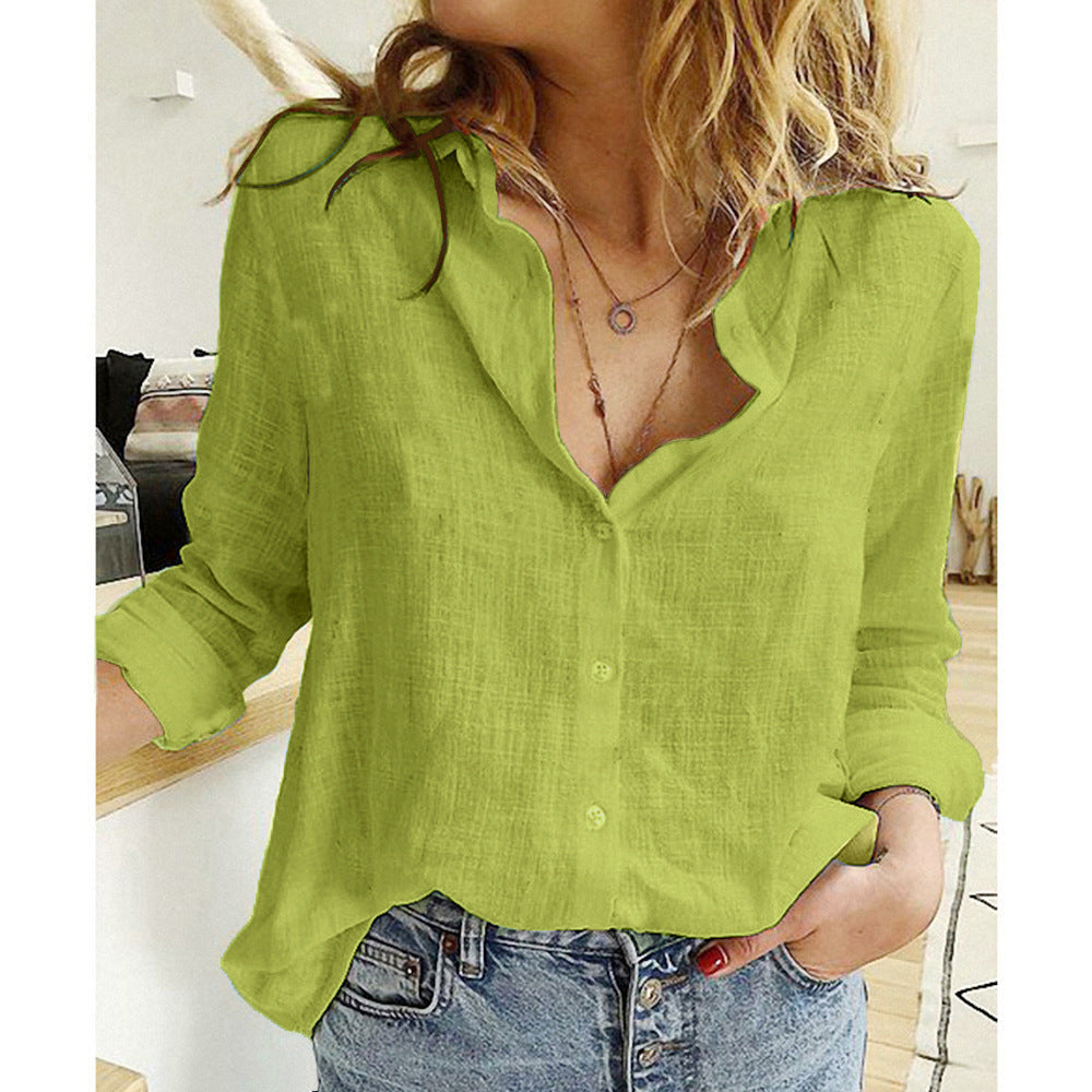 Stilla | Loose Damebluse Med Knapliste Og Reverskrave