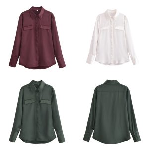 Stilla | Lys Forår Satin Bluse Online nu