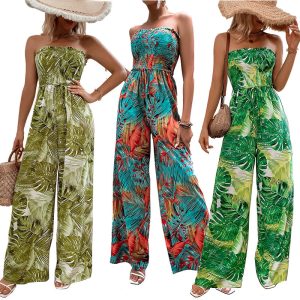 Stilla | Printet jumpsuit Uden ærmer Sexy Tæt lang buks Online salg