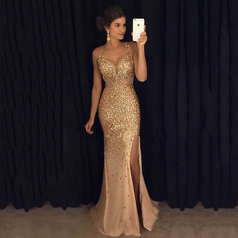 Stilla | Elegant Lang Nederdel Aften Kjole Dress Online nu