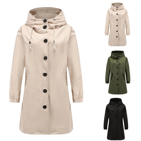 Stilla | Moderigtig lang trenchcoat kvinders skiftesæson