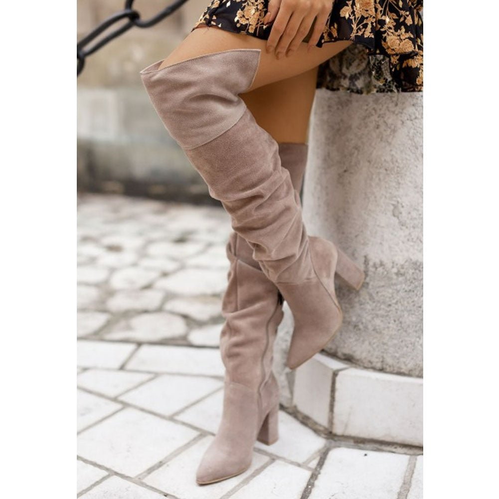 Stilla - over-the-knee slip-on støvler til kvinder