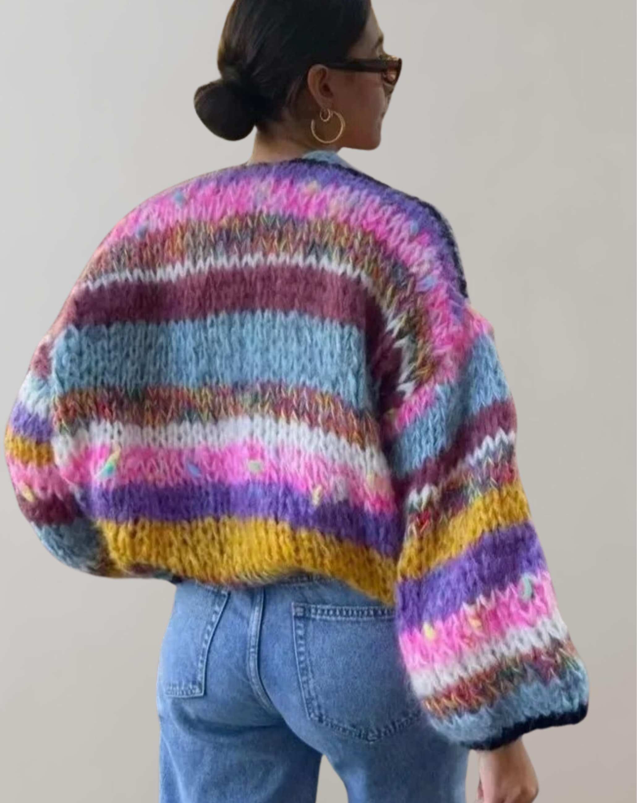 Stilla | Oversize og farverig strikjakke