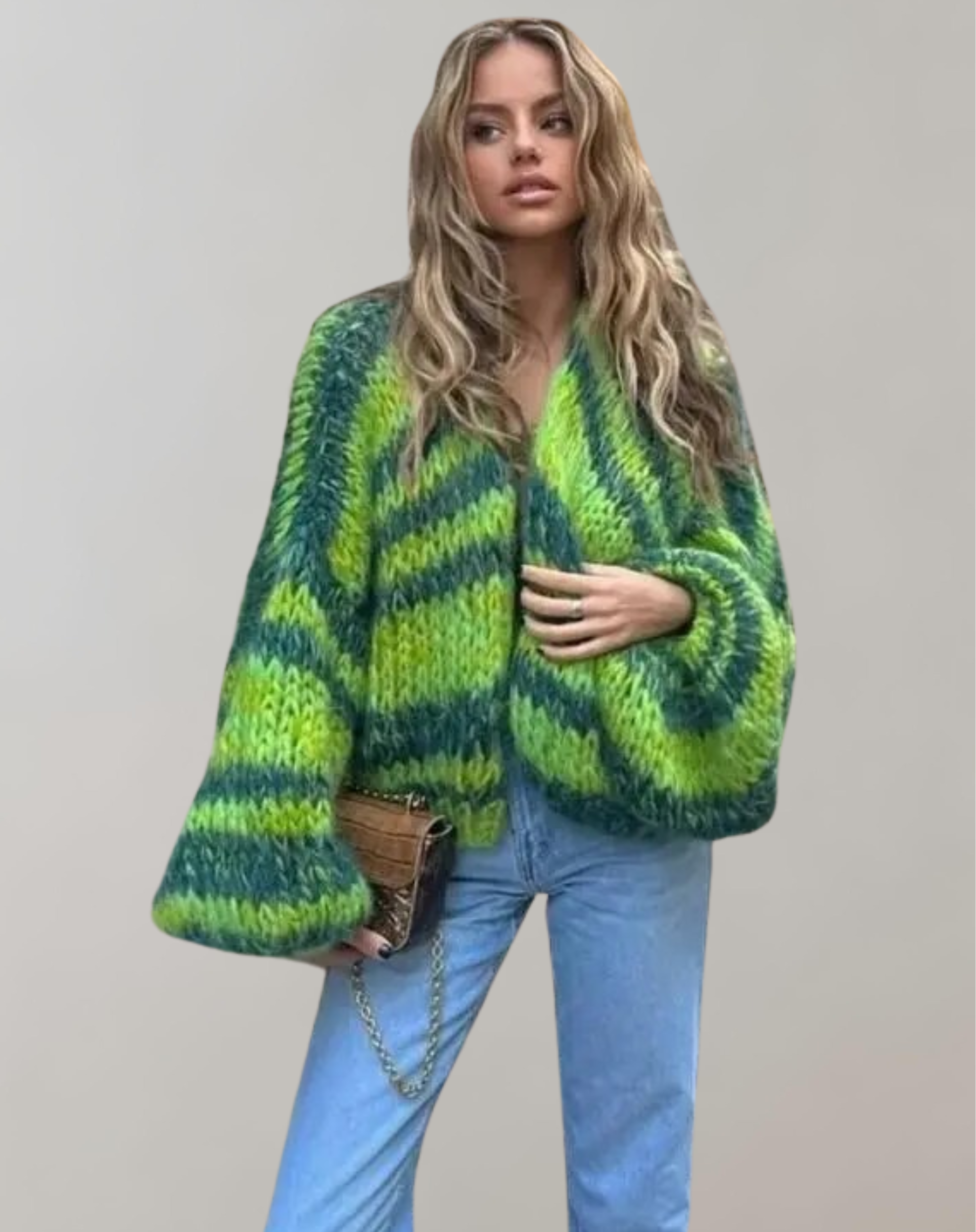 Stilla | Oversize og farverig strikjakke