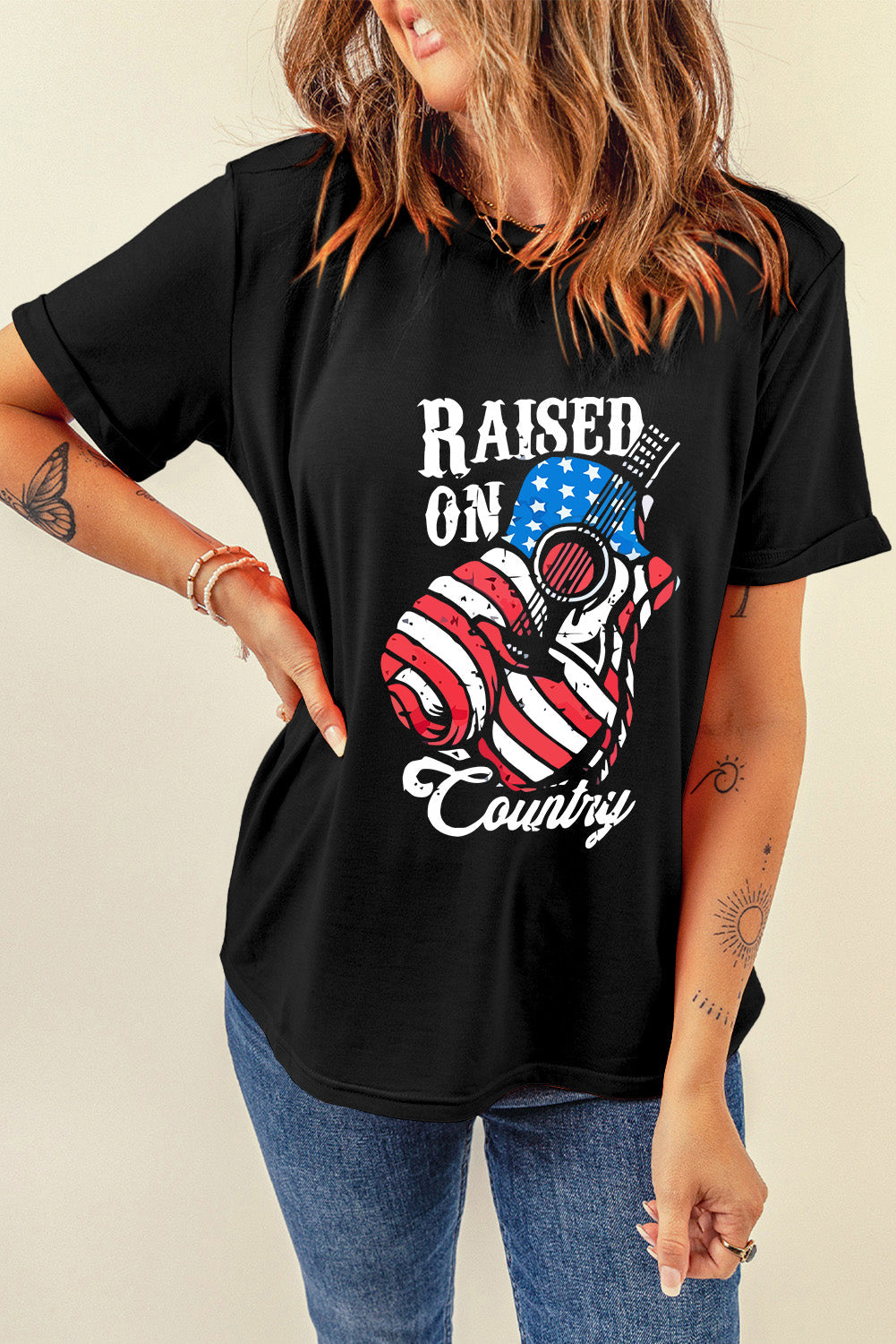 Stilla | RAISED ON COUNTRY Rundhals-T-shirt
