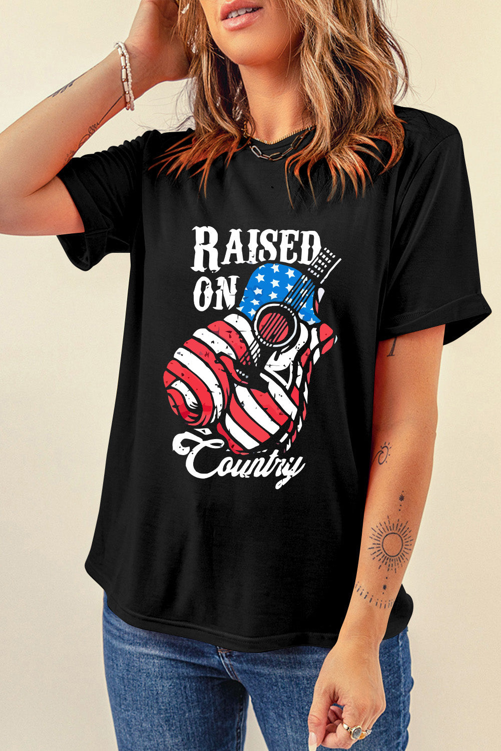 Stilla | RAISED ON COUNTRY Rundhals-T-shirt