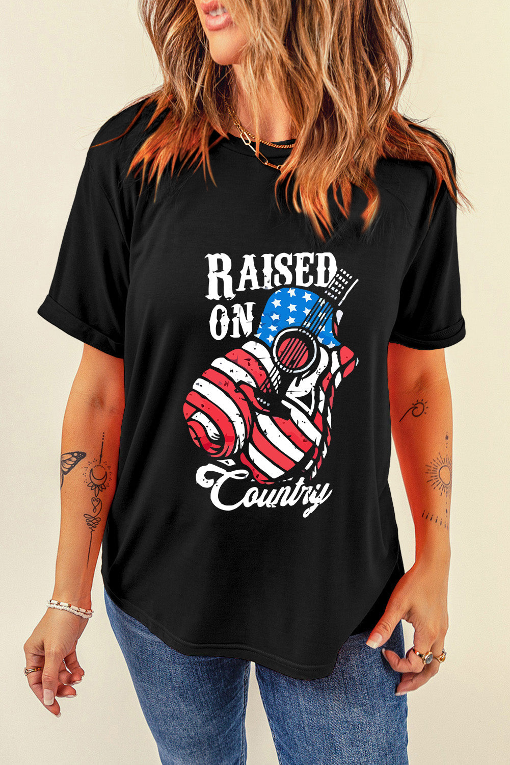 Stilla | RAISED ON COUNTRY Rundhals-T-shirt