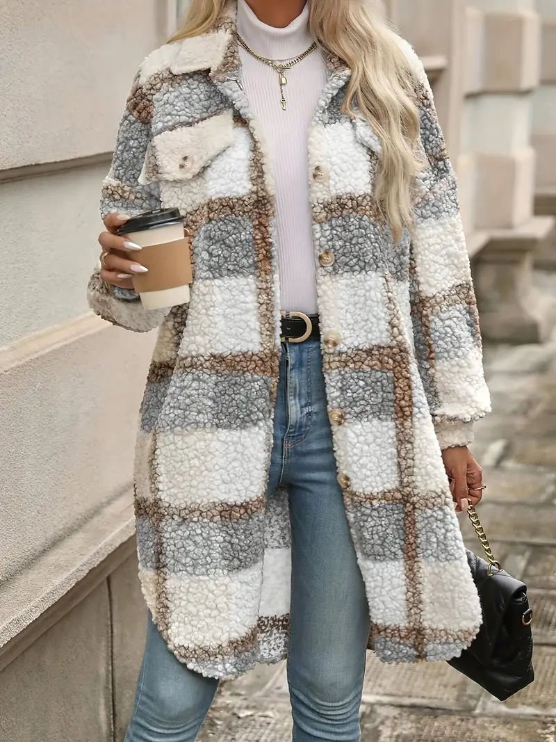 Stilla | Ternet Sherpa-jakke med knapper Online