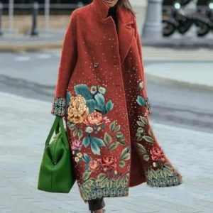 Stilla | Elegant Frakke med Blomstermønster