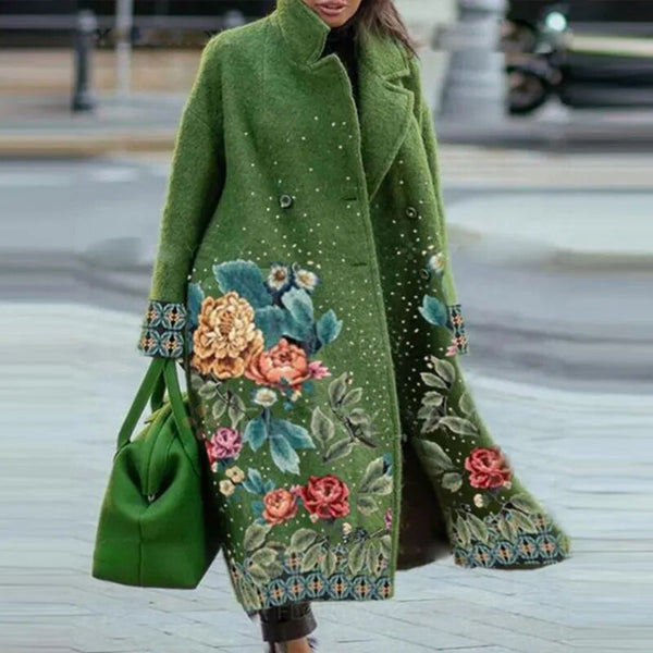 Stilla | Elegant Frakke med Blomstermønster