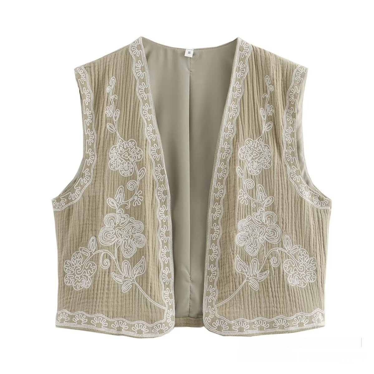 Stilla | Moderne Casual Vest Med To Farver Og Broderi