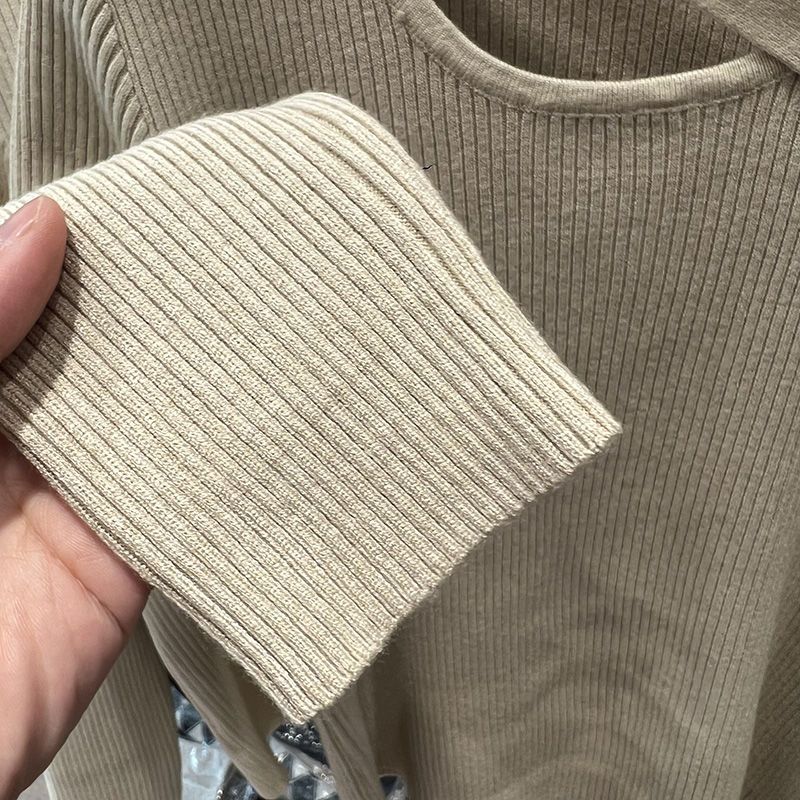 Stilla | Strikbluse i Ribstrik