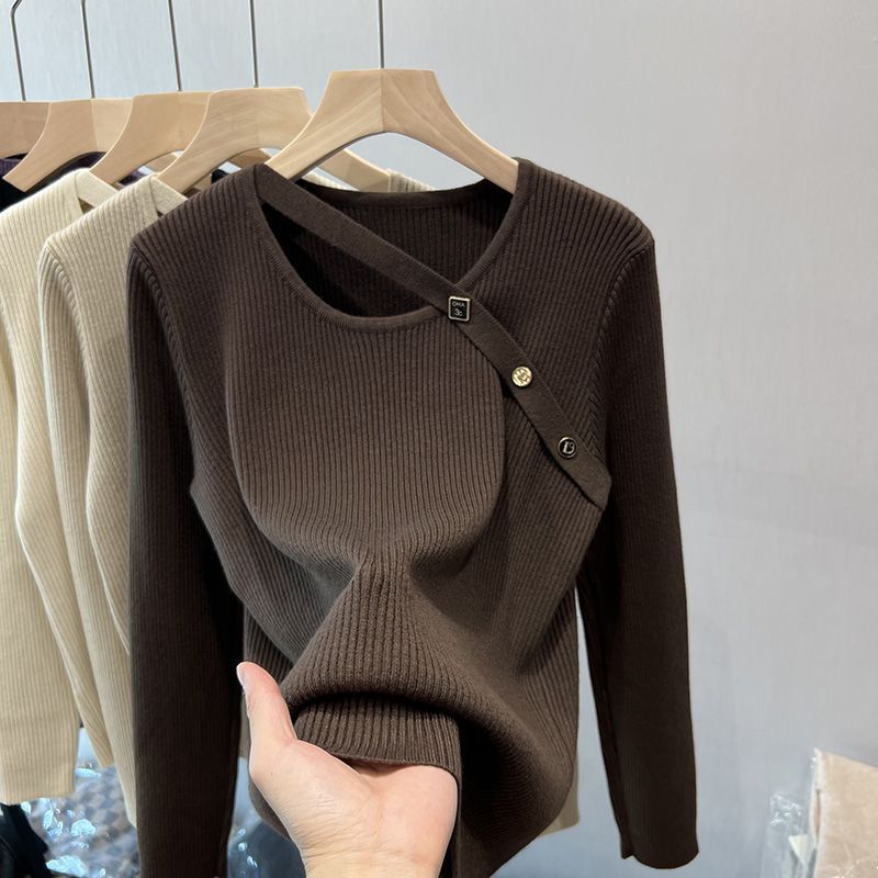 Stilla | Strikbluse i Ribstrik