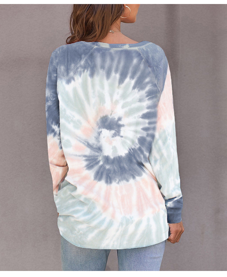 Stilla | Tie Dye Lange Ærmer Toppe Kvinder