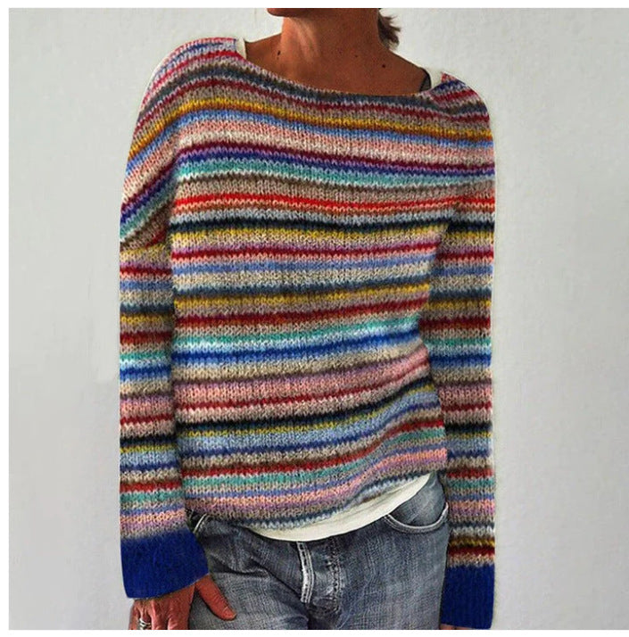Stilla | Sweater Stribet Farve