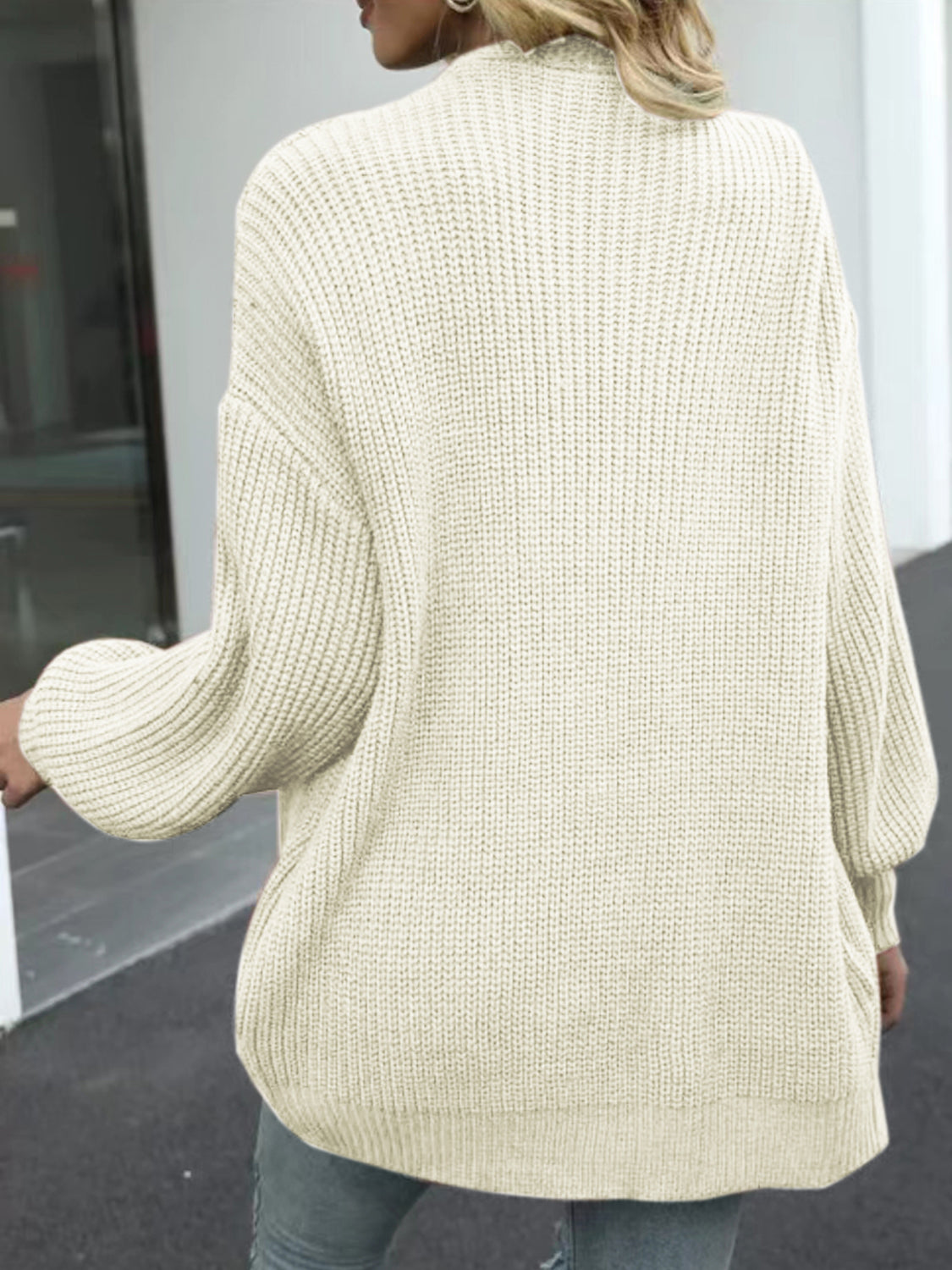 Stilla | Skulder Ballon Ærme Cardigan Online Hot Salg