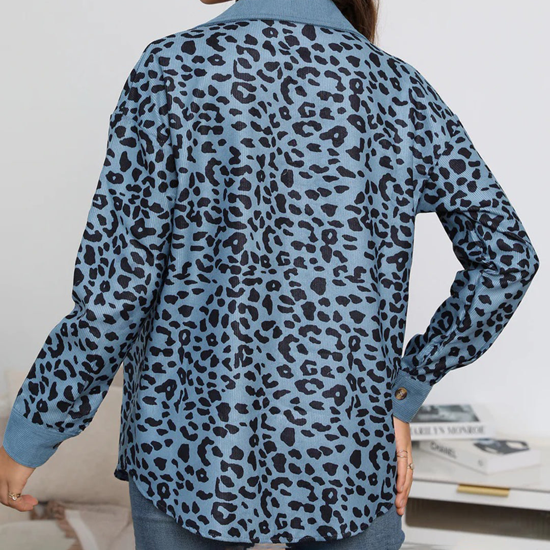 Stilla | Trendy jakke med leopardprince