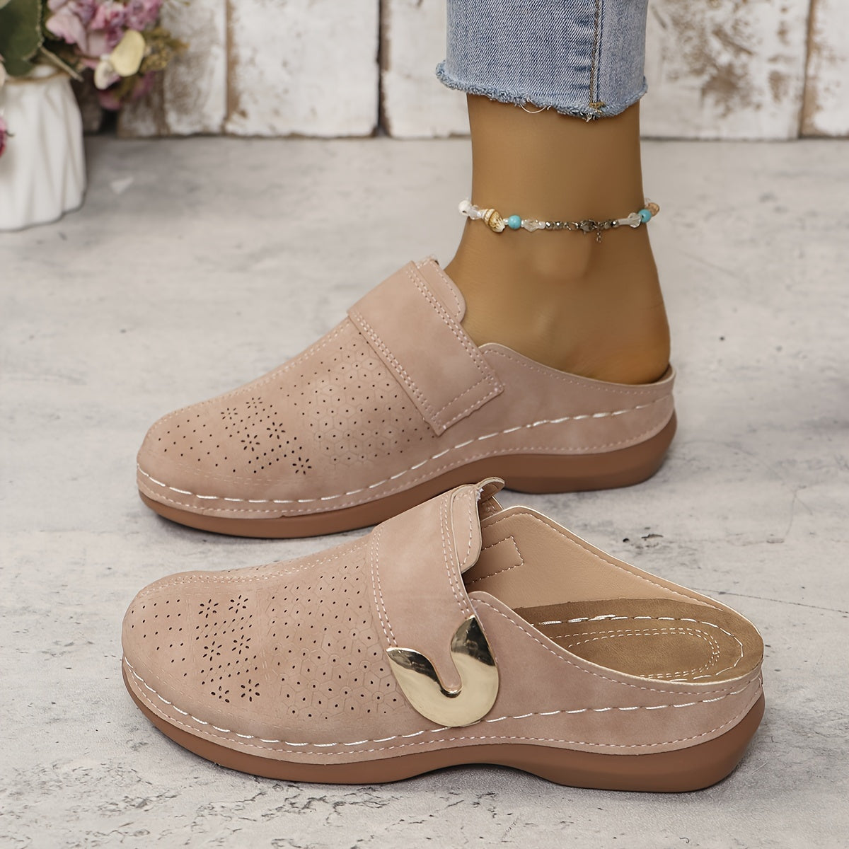 Stilla | Sandaletter Med Kilehæl Komfortable Slip on Sandaler På Platforme Sommer Sko