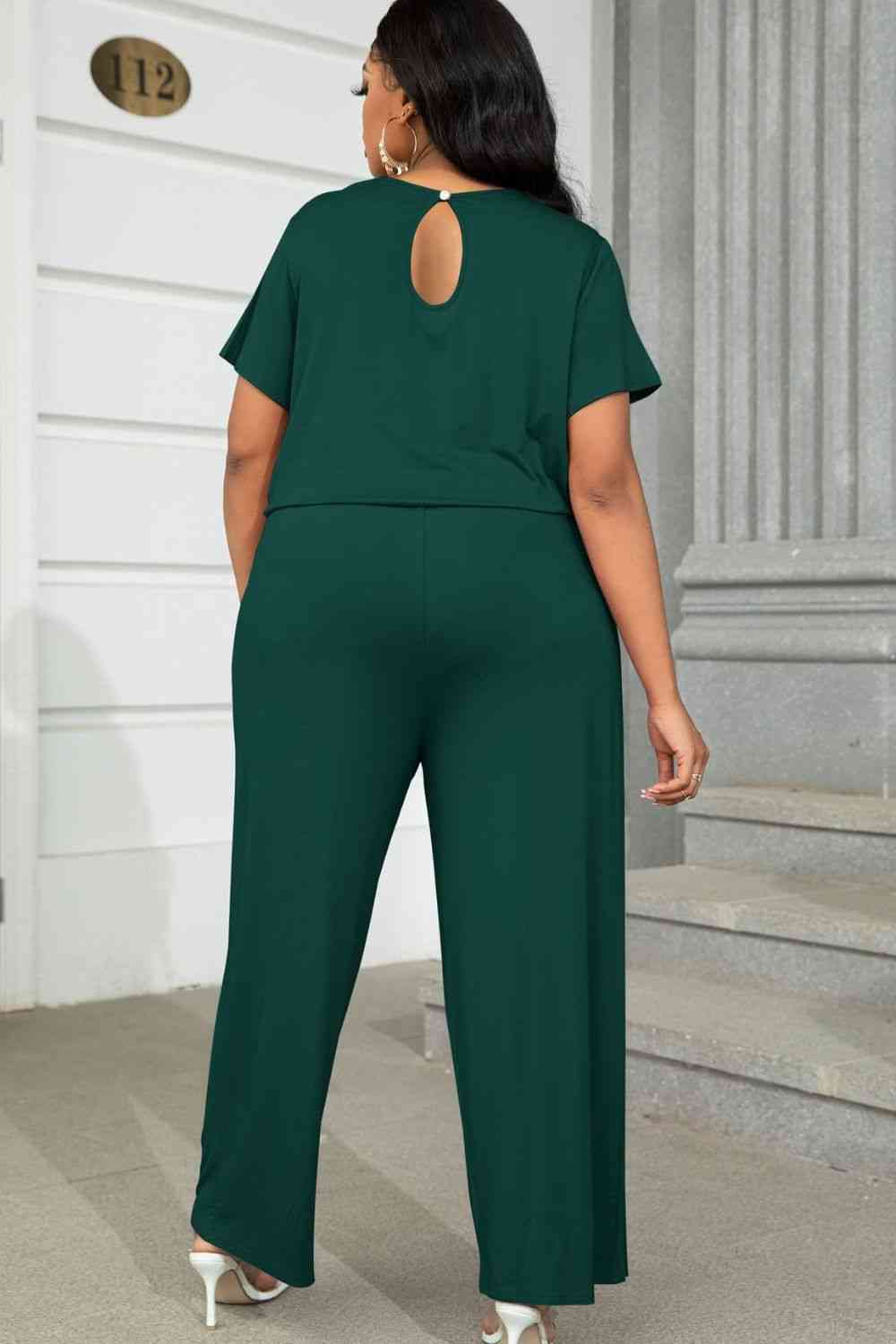 Stilla | Størrelse Drawstring Waist Kortærmet Jumpsuit