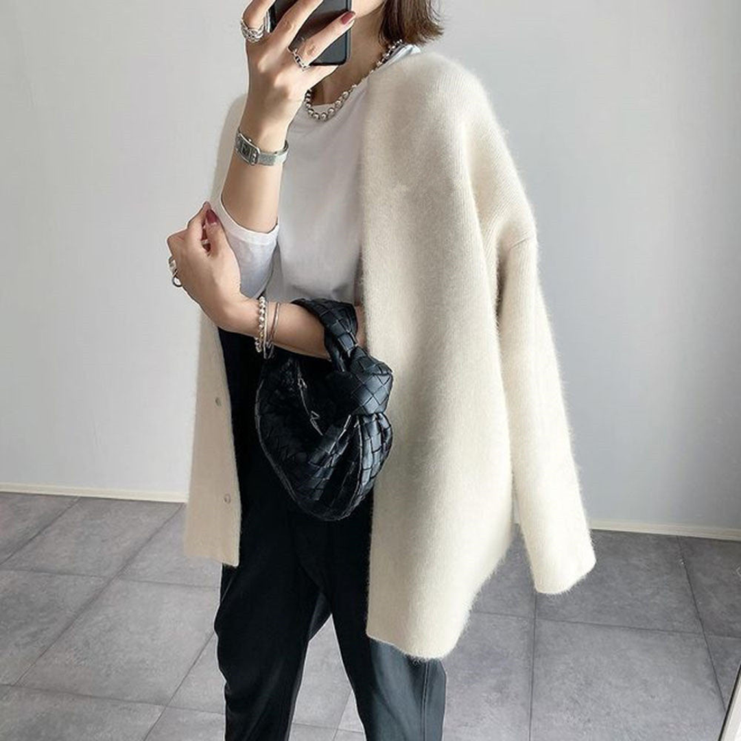 Stilla | Bequemer Strickjacke Aus Weicher Kaschmirwolle
