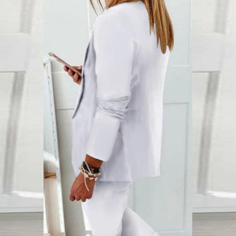 Stilla | Buksedragt Tailored Blå Jakke & Jogger Bukser Elegante & Komfortabel på udsalg