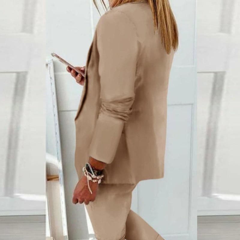 Stilla | Buksedragt Tailored Blå Jakke & Jogger Bukser Elegante & Komfortabel på udsalg