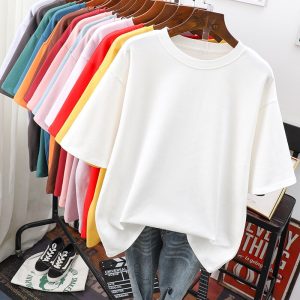 Stilla | Kælentisk Bomulds Basic: Plus Size T-shirt Til Damer