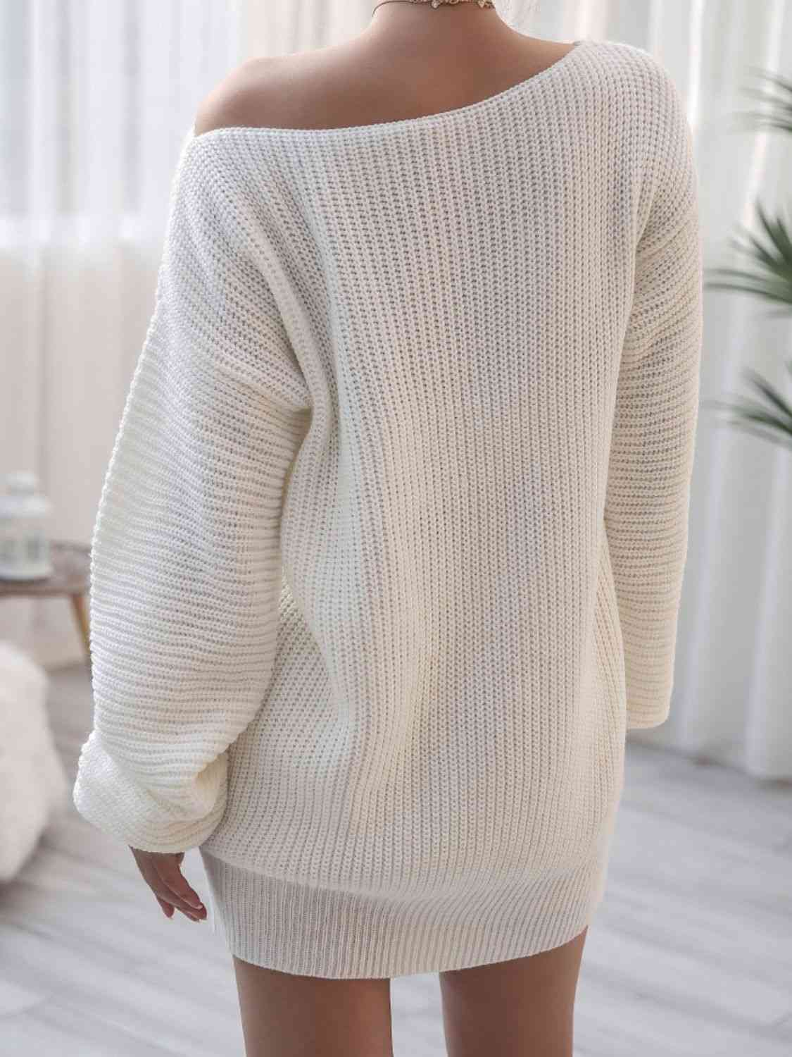 Stilla | Strik Ballonærme Båd Hals Sweater Kjole Online nu