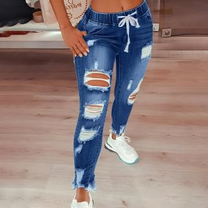 Stilla | Vintage Distressed Høj Talje Jeans