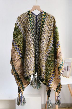 Stilla | Boho Hæklet Kimono Med Frynser