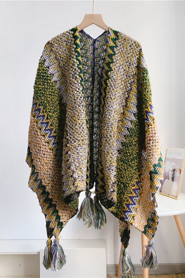 Stilla | Boho Hæklet Kimono Med Frynser