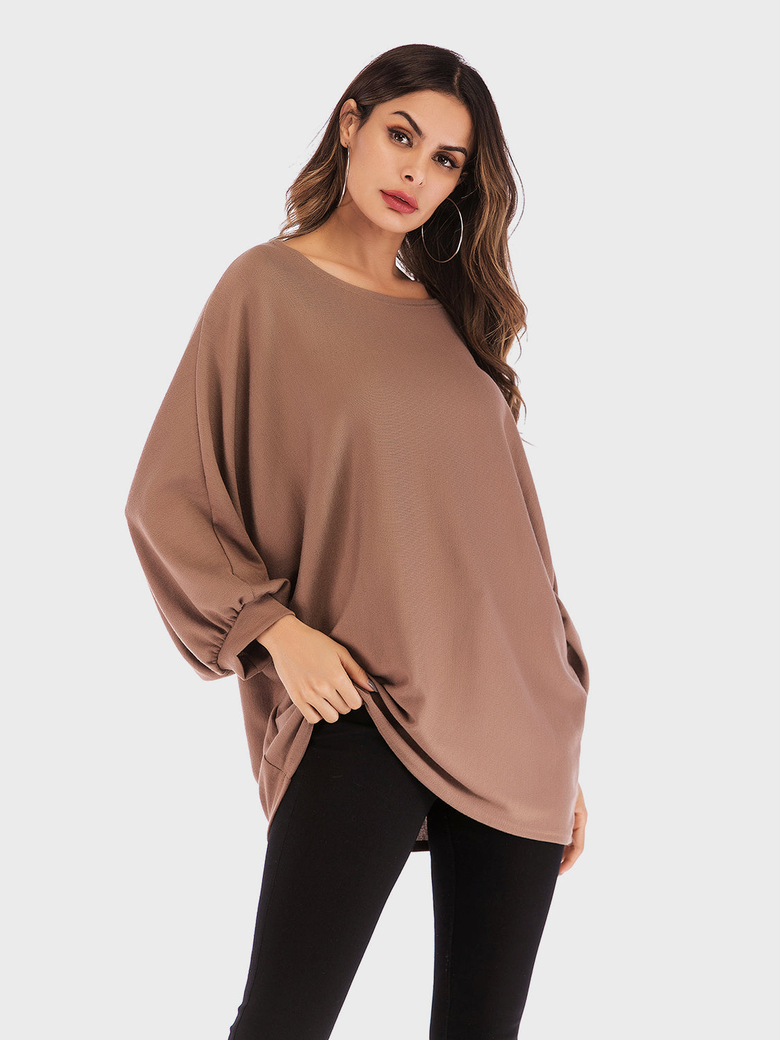 Stilla | Perfee Rundhalset Batwing Udenærmet T-shirt