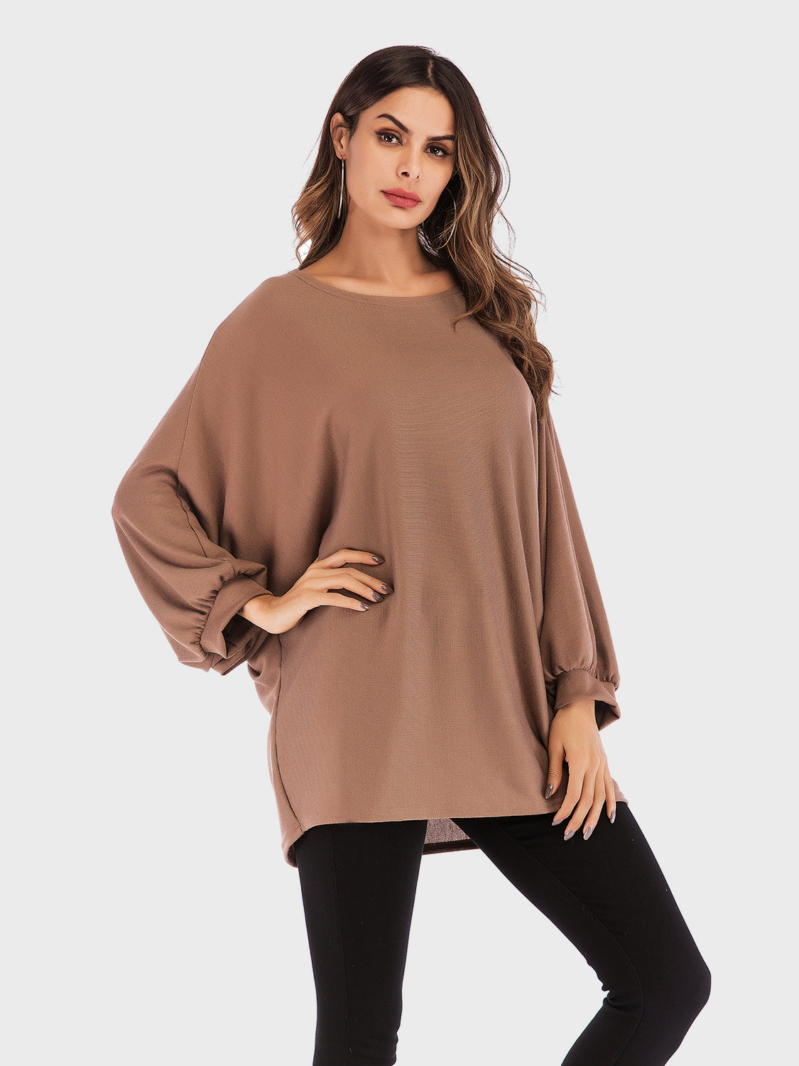 Stilla | Perfee Rundhalset Batwing Udenærmet T-shirt