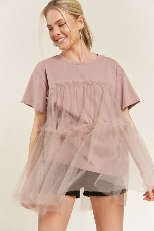 Stilla | Tulle Mix T-shirts Hot på udsalg