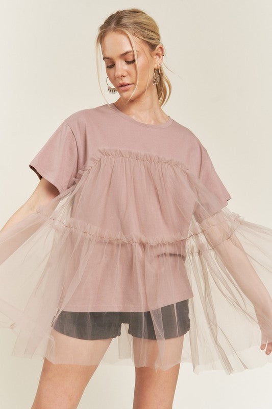 Stilla | Tulle Mix T-shirts Hot på udsalg