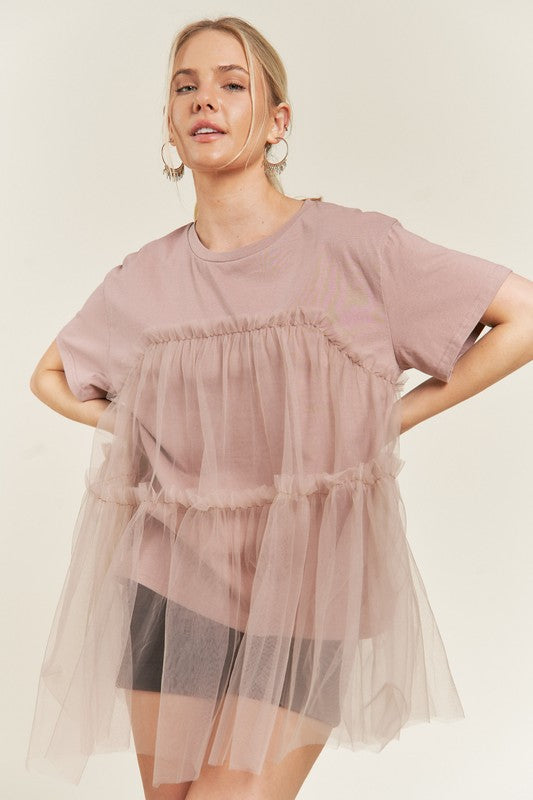 Stilla | Tulle Mix T-shirts Hot på udsalg