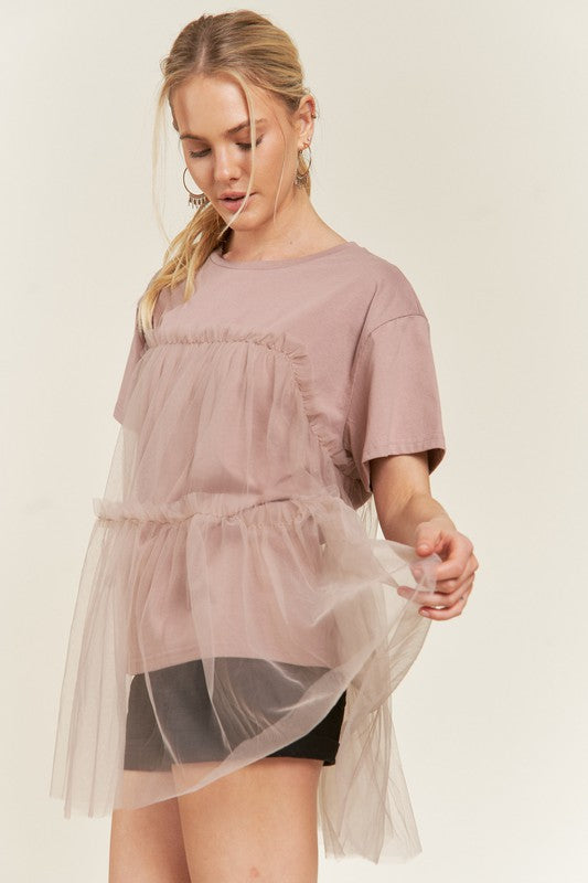 Stilla | Tulle Mix T-shirts Hot på udsalg