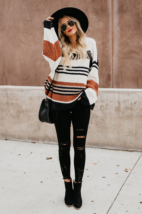 Stilla | Coffee Time Stripe Knit Trøje