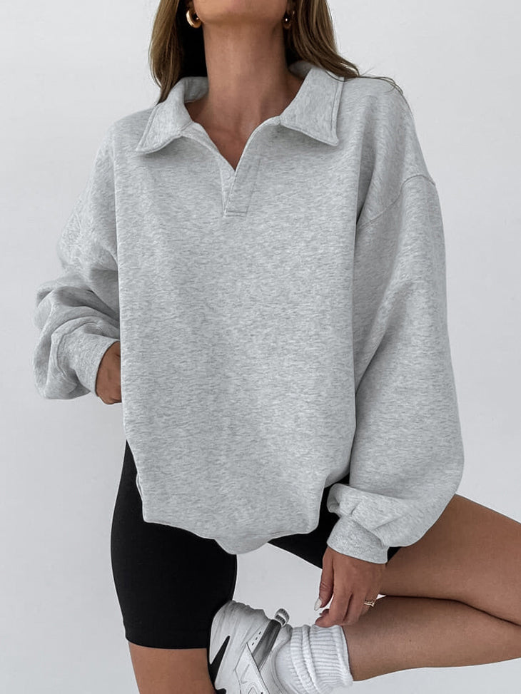 Stilla | Sweatshirt med Krave Bomuldsblanding Afslappet & Trendy