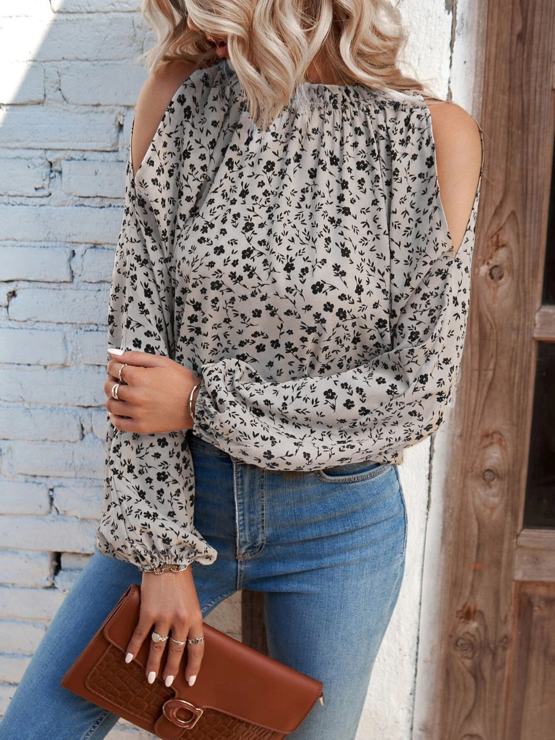 Stilla | Floral Kold- skulder Bluse