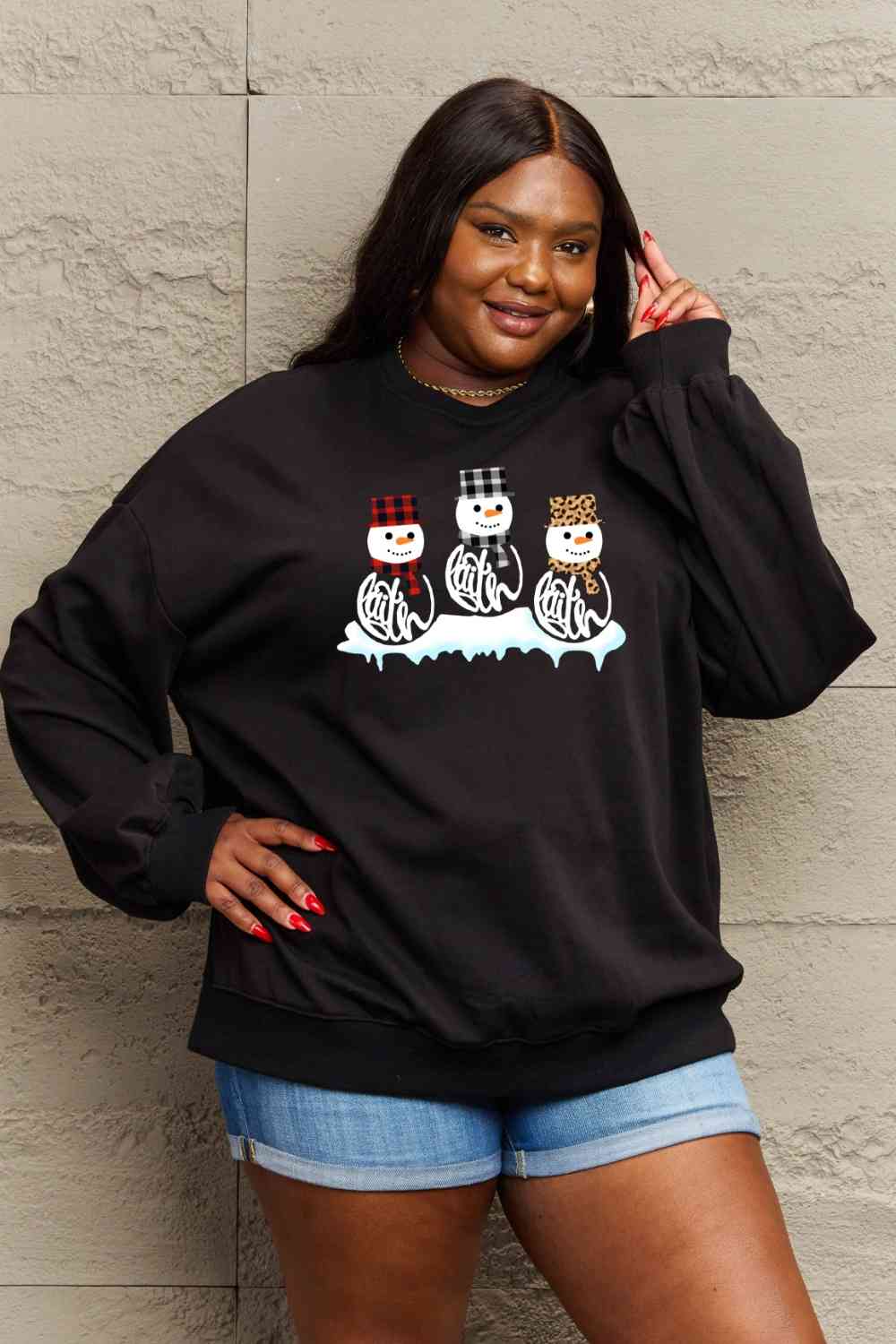 Stilla | Love Full Size Snemand Grafik Sweatshirt