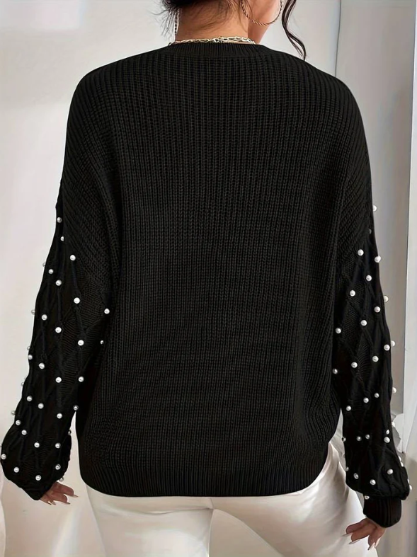 Stilla | Strikket Sweater til Kvinder med Perler Rabat